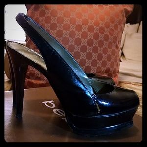 bebe 4" platform slingbacks